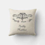 パーソナライズなその後ずっと幸福にヴィンテージ クッション (裏面)