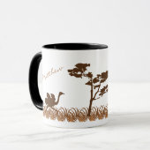 パーソナライズなだちょうのサファリのマグ マグカップ (正面左)