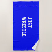 パーソナライズなちょうど格闘。 ビーチタオル (正面)