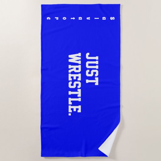 パーソナライズなちょうど格闘。 ビーチタオル (正面)