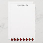 パーソナライズなてんとう虫 便箋 (正面/裏面)