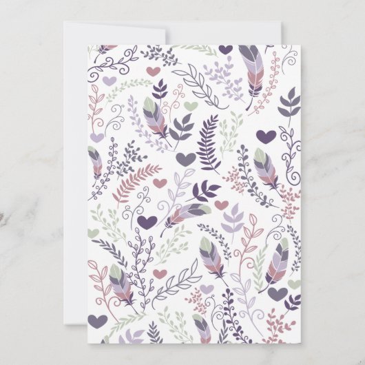 パーソナライズなばら色の金ゴールドの花柄の結婚式招待状 招待状 (裏面)