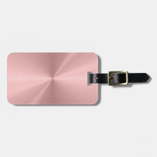 パーソナライズなばら色の金ゴールドの金属放射状の質 ラゲッジタグ (正面横)