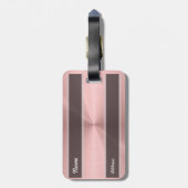 パーソナライズなばら色の金ゴールドの金属放射状の質 ラゲッジタグ (裏面縦)