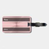 パーソナライズなばら色の金ゴールドの金属放射状の質 ラゲッジタグ (裏面横)