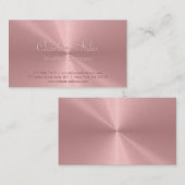 パーソナライズなばら色の金ゴールドの金属放射状の質 名刺 (正面/裏面)