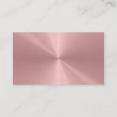 パーソナライズなばら色の金ゴールドの金属放射状の質 名刺 (裏面)