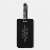 パーソナライズなばら色の金ゴールドは|の黒板に縞で飾ります点を打ちます ラゲッジタグ (裏面縦)