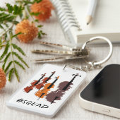 パーソナライズなひもの楽器の分隊音楽 キーホルダー (正面右)