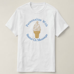 パーソナライズなアイスクリームコーン Tシャツ
