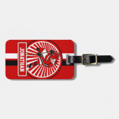 パーソナライズなアイスホッケープレーヤー ラゲッジタグ (正面横)