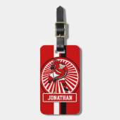 パーソナライズなアイスホッケープレーヤー ラゲッジタグ (正面縦)