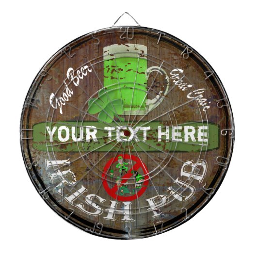 パーソナライズなアイルランドのパブの印 ダーツボード (正面)
