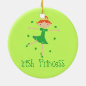 パーソナライズなアイルランドのプリンセスのオーナメントの記念品のギフト セラミックオーナメント (裏面)