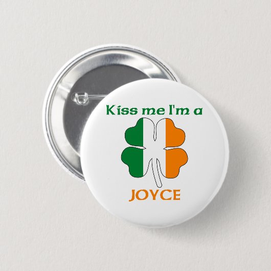 パーソナライズなアイルランド語は私によってがジョイスである私に接吻します 缶バッジ (正面&裏面)