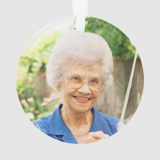 パーソナライズなアクリルの記念のオーナメント オーナメント (裏面)