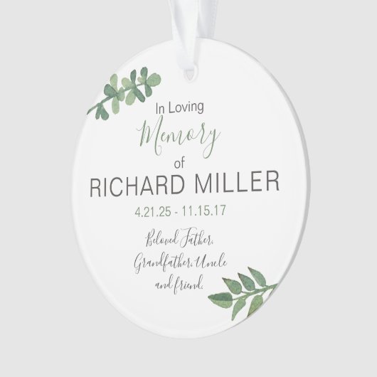 パーソナライズなアクリルの記念のオーナメント オーナメント (正面)