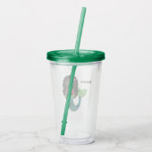 パーソナライズなアフリカ系アメリカ人の人魚ののどホイル アクリルタンブラー (裏面)