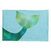 パーソナライズなアフリカ系アメリカ人の人魚ののどホイル 枕カバー (裏面)