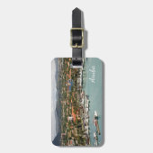 パーソナライズなアルバのマリーナ ラゲッジタグ (正面縦)