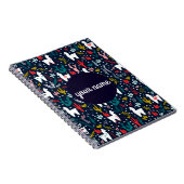 パーソナライズなアルパカの螺線形ノート ノートブック (右側)