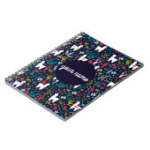 パーソナライズなアルパカの螺線形ノート ノートブック (左側)