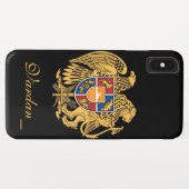 パーソナライズなアルメニアの紋章付き外衣 Case-Mate iPhoneケース (裏面(横))