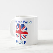 パーソナライズなイギリスは私によってがモルである私に接吻します コーヒーマグカップ (正面左)