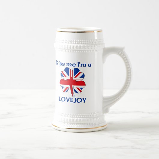 パーソナライズなイギリスは私によってがLovejoyである私に接吻します ビールジョッキ (右)