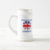 パーソナライズなイギリスは私によってがLovejoyである私に接吻します ビールジョッキ (左)