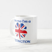 パーソナライズなイギリスは私によってがPartingtonである私に接吻します コーヒーマグカップ (正面左)