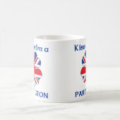 パーソナライズなイギリスは私によってがPartingtonである私に接吻します コーヒーマグカップ (中央)