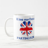 パーソナライズなイギリスは私によってがPartingtonである私に接吻します コーヒーマグカップ (左)