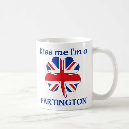 パーソナライズなイギリスは私によってがPartingtonである私に接吻します コーヒーマグカップ (右)