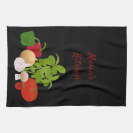 パーソナライズなイタリアンな台所 キッチンタオル