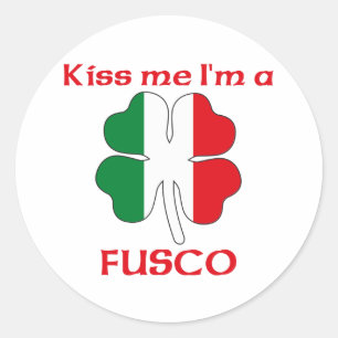 パーソナライズなイタリアン私によってがFuscoである私に接吻します ラウンドシール