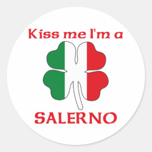 パーソナライズなイタリアン私によってがSalernoである私に接吻します ラウンドシール