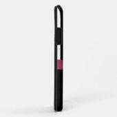 パーソナライズなイニシャル、ピンク、黒のストライプの箱 Case-Mate iPhoneケース (裏面/右)