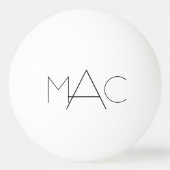 パーソナライズなイニシャル 卓球ボール (正面)