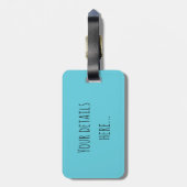 パーソナライズなイルカの荷物のラベル ラゲッジタグ (裏面縦)