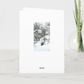 パーソナライズなウィスコンシンの冷ややかな雪のクリスマスカード シーズンカード (裏面)