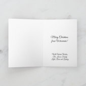 パーソナライズなウィスコンシンの冷ややかな雪のクリスマスカード シーズンカード (内部)