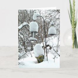 パーソナライズなウィスコンシンの冷ややかな雪のクリスマスカード シーズンカード