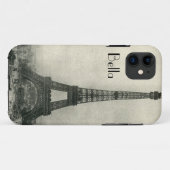 パーソナライズなエッフェル塔のパリのiPhoneの場合 Case-Mate iPhoneケース (裏面(横))
