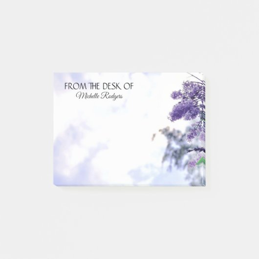 パーソナライズなエレガントな水彩画の紫色の薄紫 ポストイット (正面)