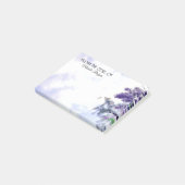 パーソナライズなエレガントな水彩画の紫色の薄紫 ポストイット (アングル)