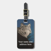 パーソナライズなオオカミの荷物のラベル ラゲッジタグ (正面縦)