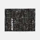 パーソナライズなオタク系のな数学の数学 フリースブランケット (正面(横))