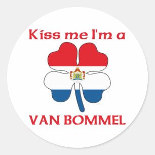 パーソナライズなオランダ語は私によってがヴァンBommelである私に接吻し ラウンドシール