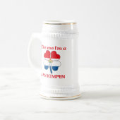 パーソナライズなオランダ語は私によってがヴァンKempenである私に接吻します ビールジョッキ (正面左)